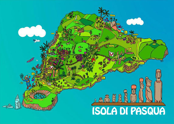 Mappa dell’isola di Pasqua